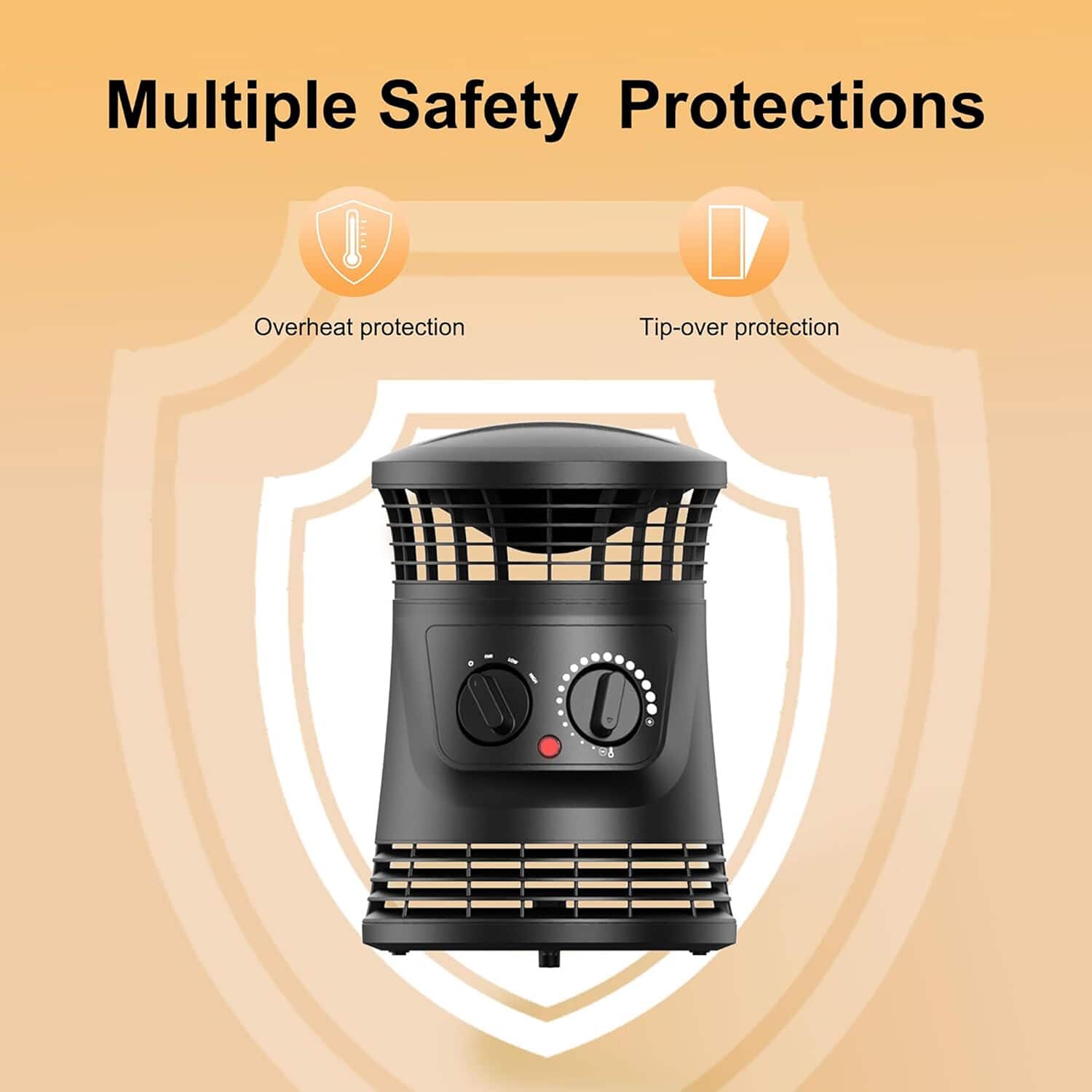 Multiple Safety Protections: Overheat protection and Tip-over protection.
