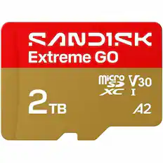 SANDISK Extreme GO
2TB
microSD V30 XC I A2