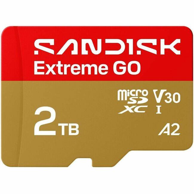 SANDISK Extreme GO  
2TB  
microSD V30 XC I A2