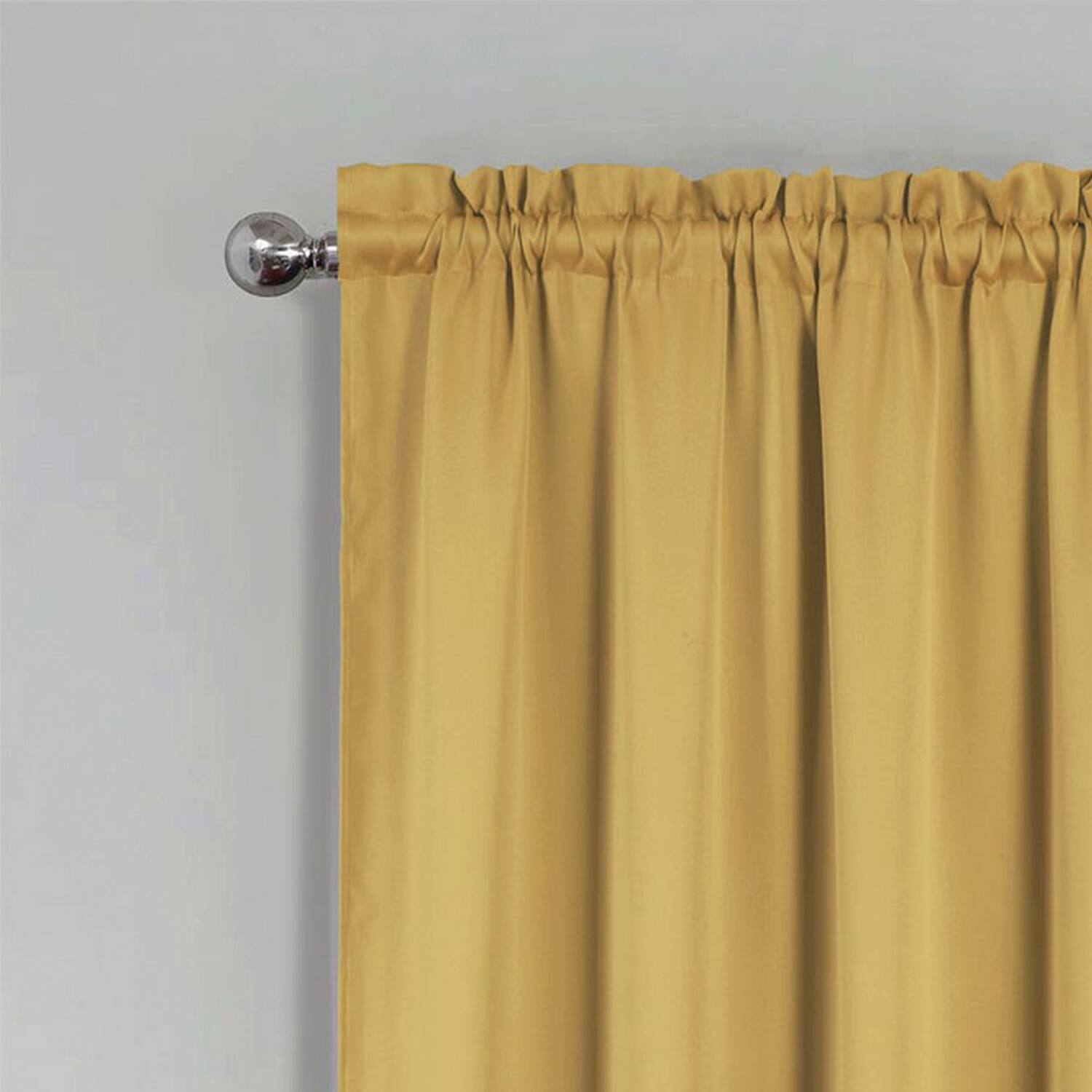 Left. RT Designers Collection - RT Designers Collection 100% Polyester Twilight Blackout Rod Pocket Curtain Panel 54" x 84" Sesame - Brown.