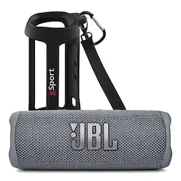 JBL - Flip 6 Waterproof Portable Speaker with gSport Silicone Sleeve - Gray