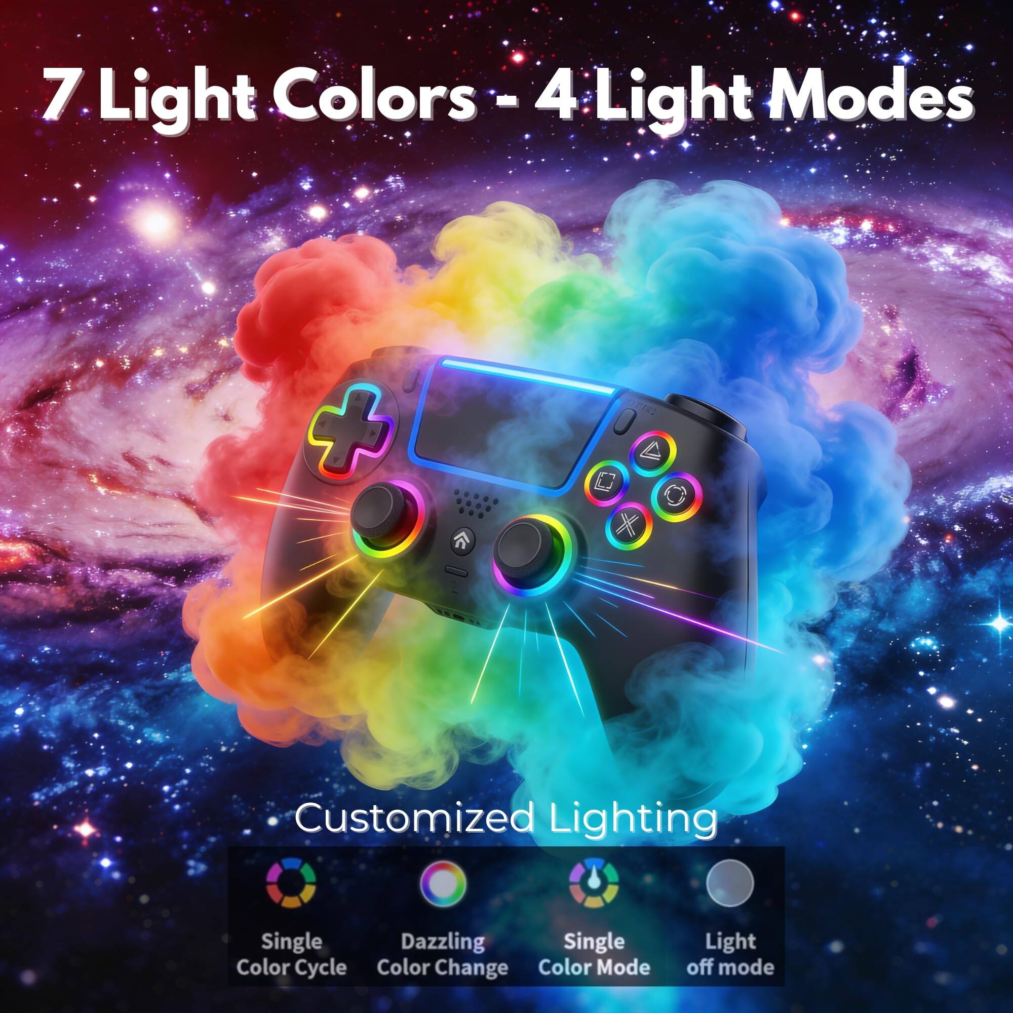 7 Light Colors - 4 Light Modes

Customized Lighting

- Single Color Cycle
- Dazzling Color Change
- Single Color Mode
- Light off mode
