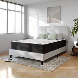 Emma + Oliver - 12" Hybrid Pocket Spring with Cooling Foam Layer Mattress in a Box - White/Black
