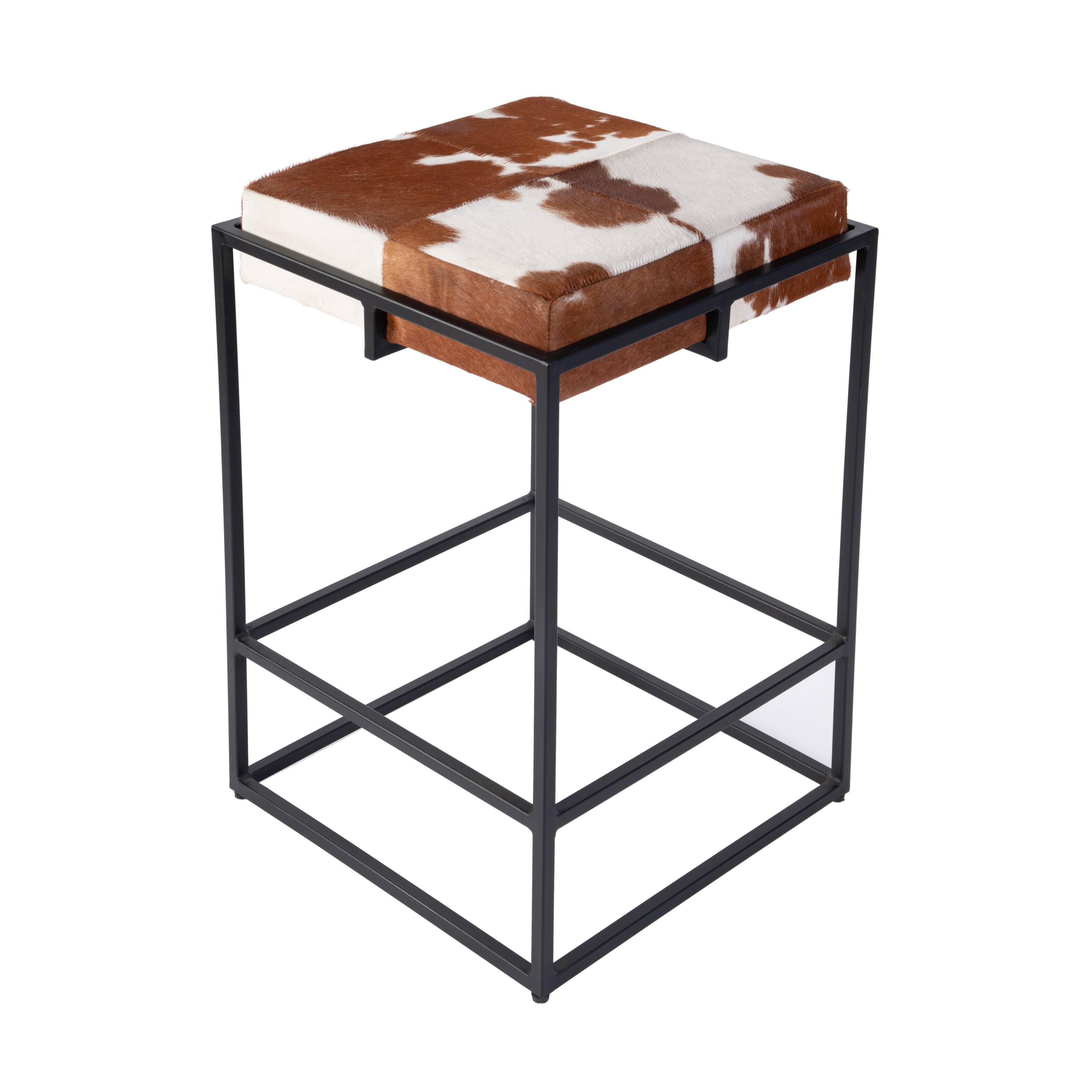 Alt View 2. Butler Specialty - Stinson 26.5" Seat Height Hair on Hide Counter Stool - Black,Brown.