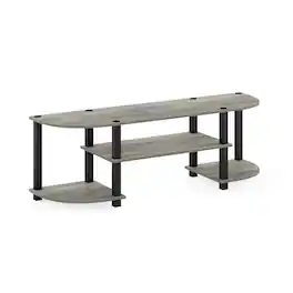 Furinno - Turn-S-Tube Wide TV Entertainment Center - French Oak/Black