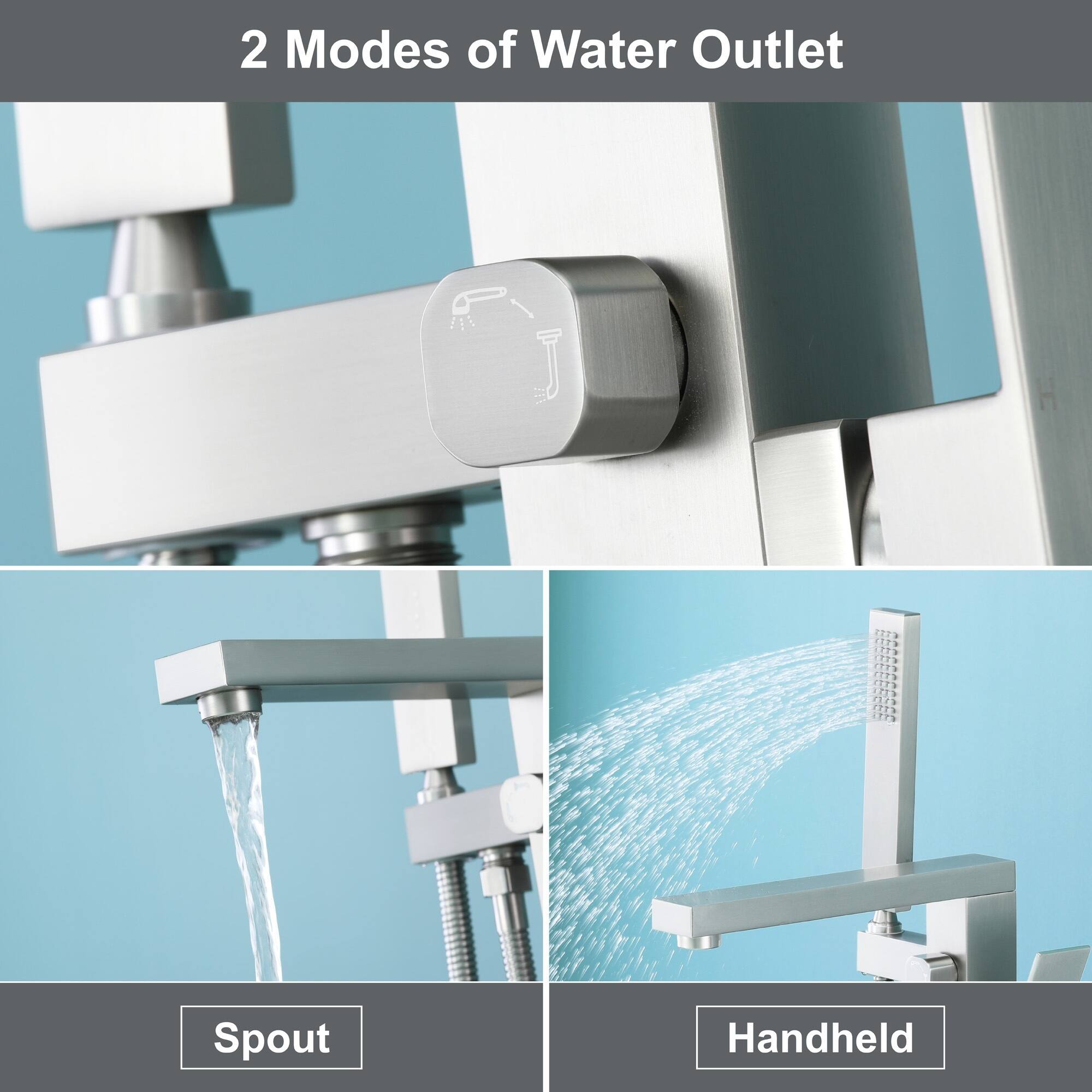 2 Modes of Water Outlet Spout Handheld