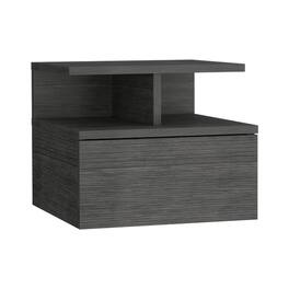 TuHome - Adele Floating Nightstand Smokey Oak MDF - Brown