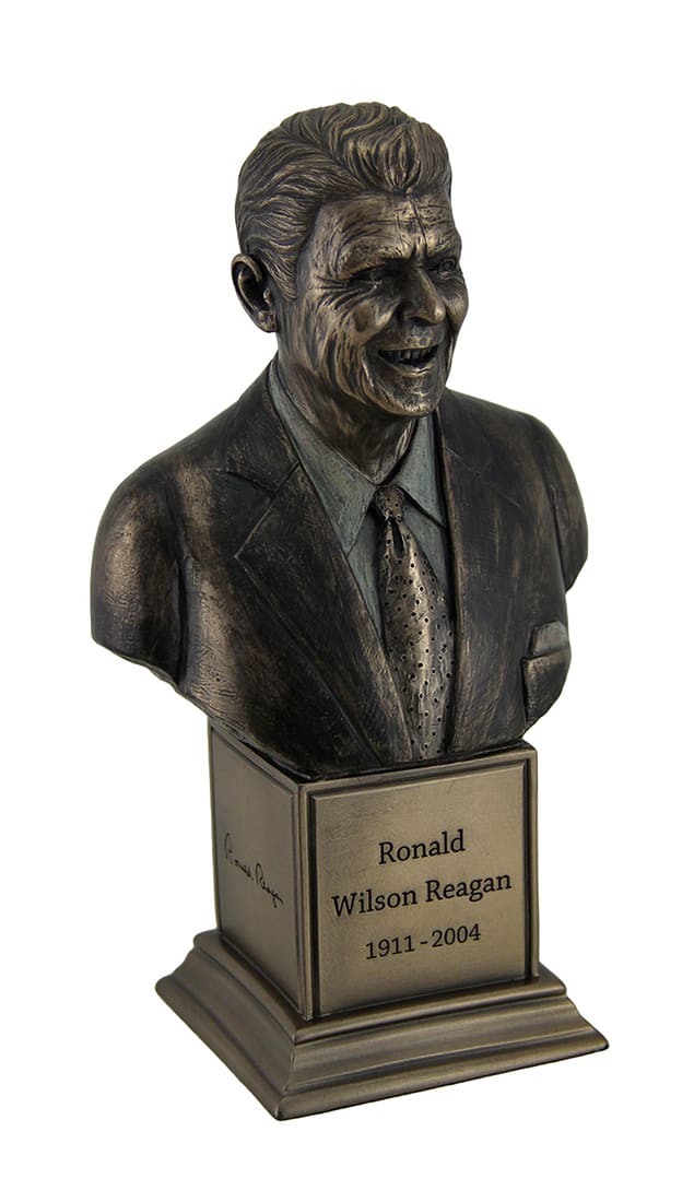 Veronese Design - Ronald Wilson Reagan Finish Statue On Inscribed Plinth - Bronze