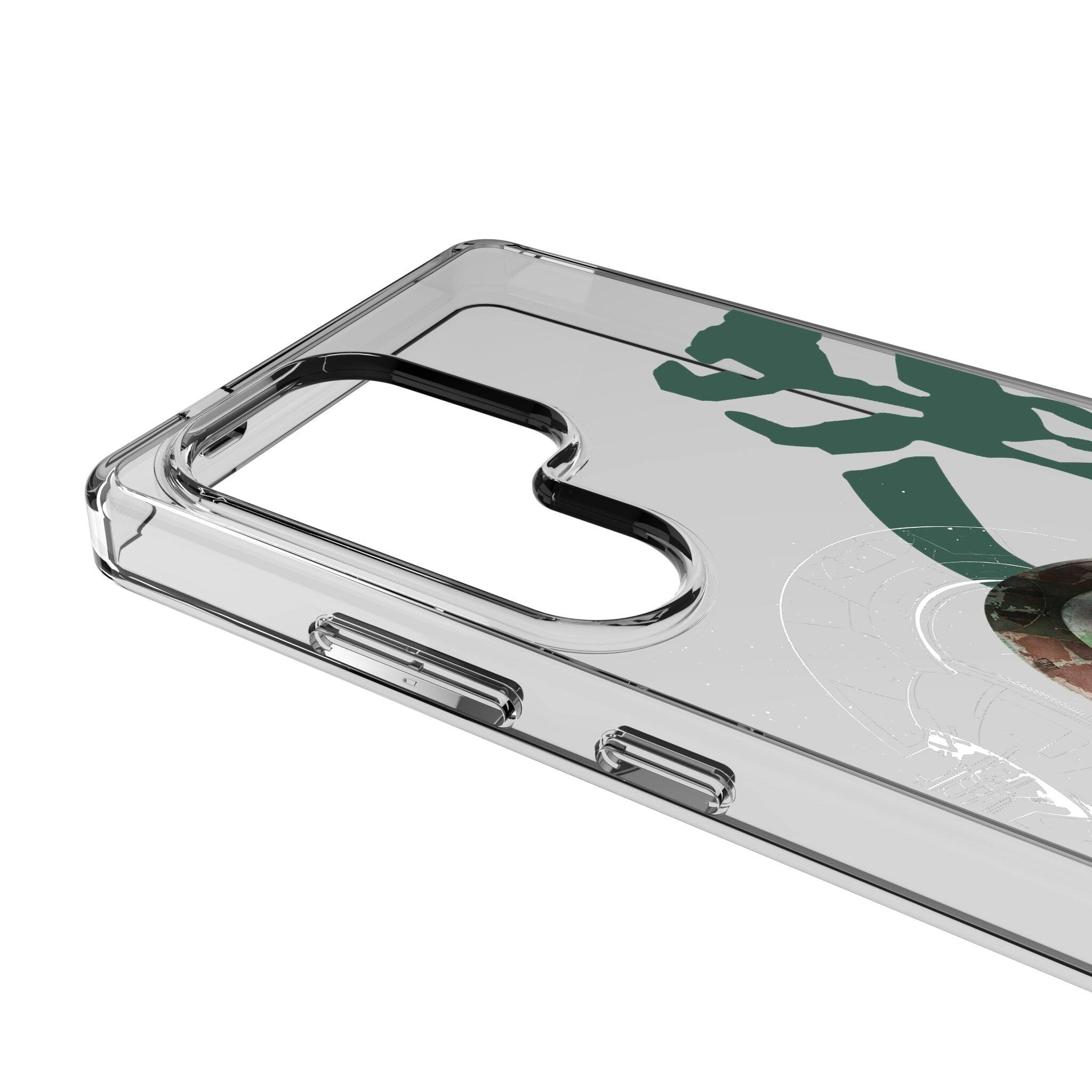 Left. Keyscaper - Star Wars: A New Hope FactionTech Clear Phone Case - Samsung Galaxy S25 Plus - Slave I.