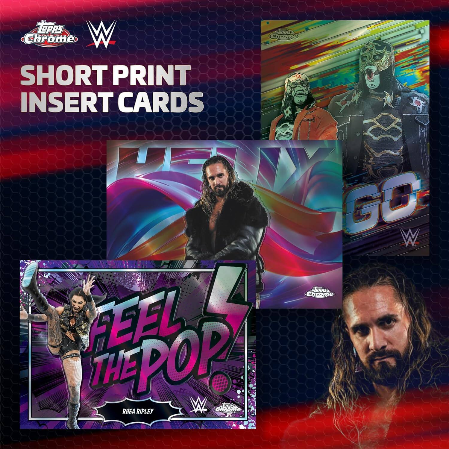 Opps T0 Chrome, W Chrome SHORT PRINT INSERT CARDS HEON GO W 0S chrome FEEL 4 TH-POP THE mck RHEA RIPLEY Chrome