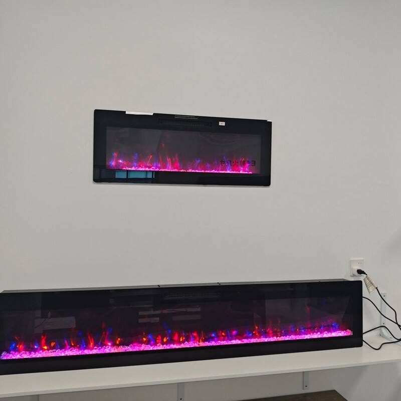 Alt View 1. Edendirect - 5100 BTU 50 in. Fireplace Recessed Ultra-Thin Electric Wall-Mounted Heater Furnace with Multicolor Flame.