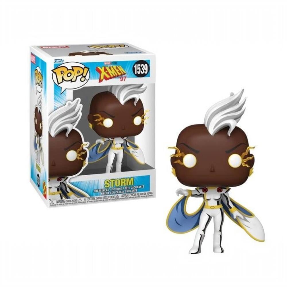 Funko POP! X-MEN 1539  
STORM  
BOBBLEHEAD CON CABEZA OSCILANTE  
FIGURA CON CABEZA OSCILANTE  
WARNING: CHOKING HAZARD - SMALL PARTS. NOT FOR CHILDREN UNDER 3 YEARS.  
ATTENTION: RISQUE DE SOUFFOCATION - PETITS OBJETS. NE PAS LAISSER ENFANTS DE MOINS DE 3 ANS.  
ADVERTENCIA: RIESGO DE SOUFFOCACION - PEQUEÑOS OBJETOS. NO DEJAR EN MANOS DE NIÑOS MENORES DE 3 AÑOS.