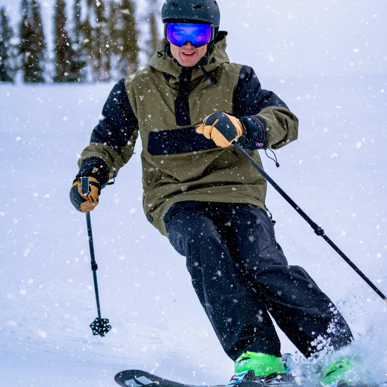 Alt View 5. Mobile Warming - Men's Denali Anorak Heated 1/4 Zip Hoodie - Olive.