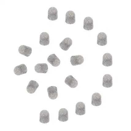 Front. Unique Bargains - 10pcs 5.5mm High Sensitivity Fiber Mesh Replacement Tips for Stylus Pens, No Scratch - Silver Black.