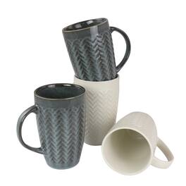 Gibson - Home 22 oz Stoneware Mug set of 4 - Assorted