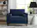 Alt View Zoom 13. Lifestyle Solutions - Langford Chair with Upholstered Fabric and Eucalyptus Wood Frame - Navy Blue.