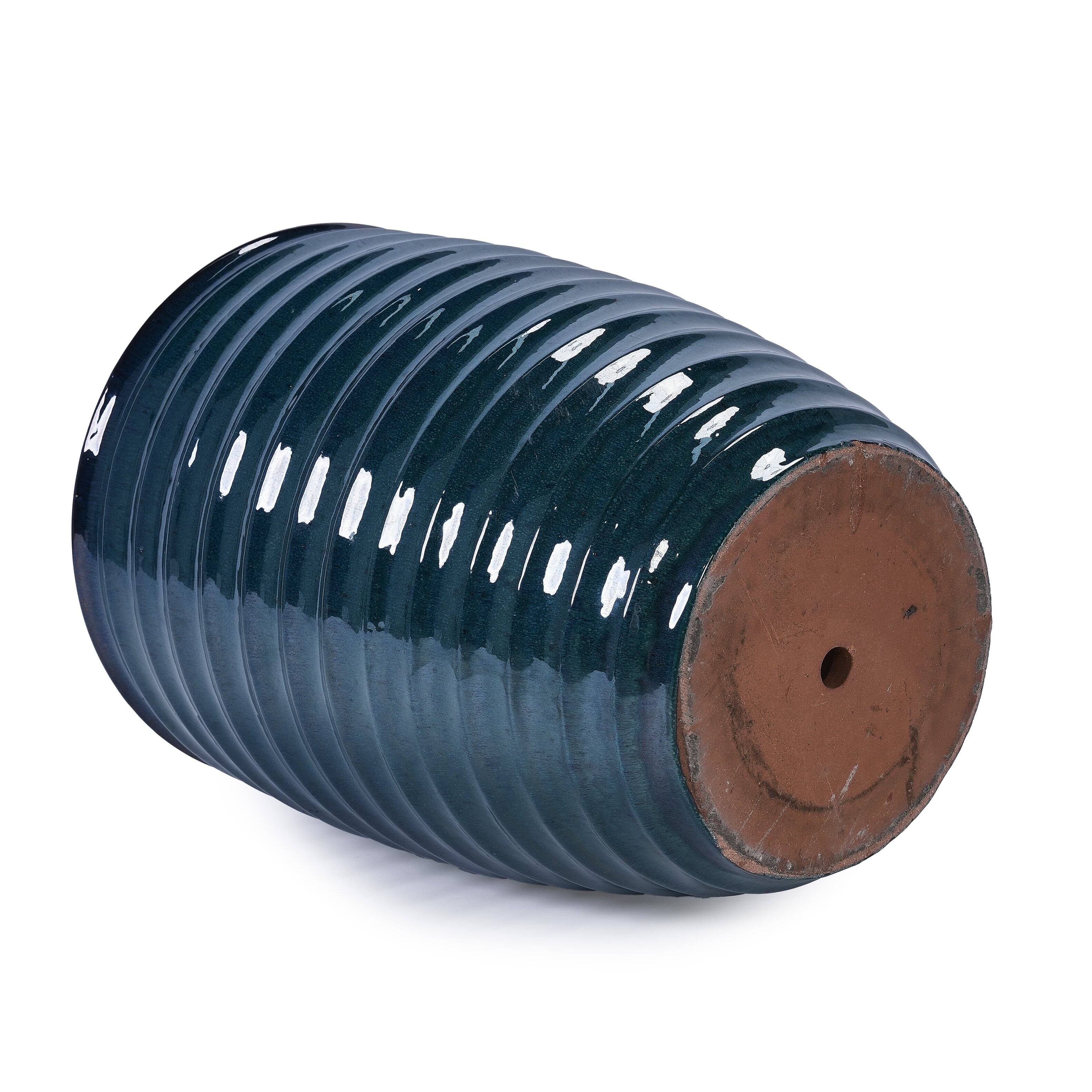 Alt View 10. Loheer - Ceramic Planter by Loheer, 17 Inch Handmade Deep Green Planter for Indoor Outdoor Doorway Monstera.