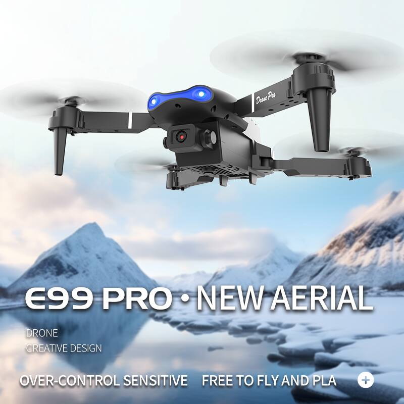 E99 PRO • NEW AERIAL  
DRONE  
CREATIVE DESIGN  
OVER-CONTROL SENSITIVE  
FREE TO FLY AND PLA