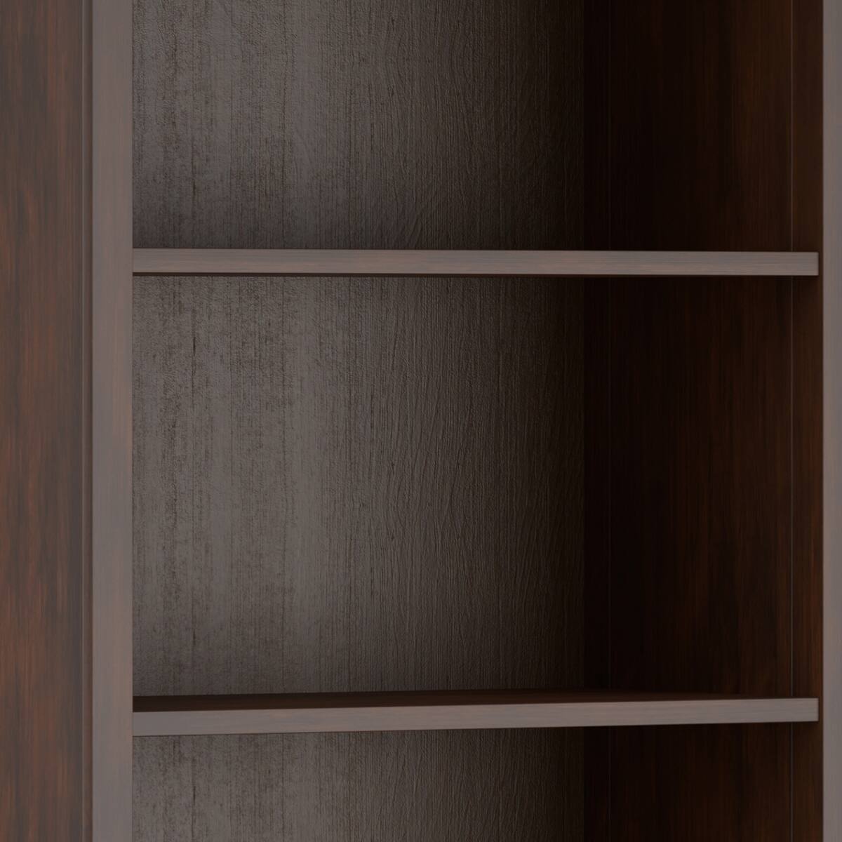 Alt View 6. Simpli Home - Amherst 54 inch Desk and 30 inch Bookcase - Russet Brown.