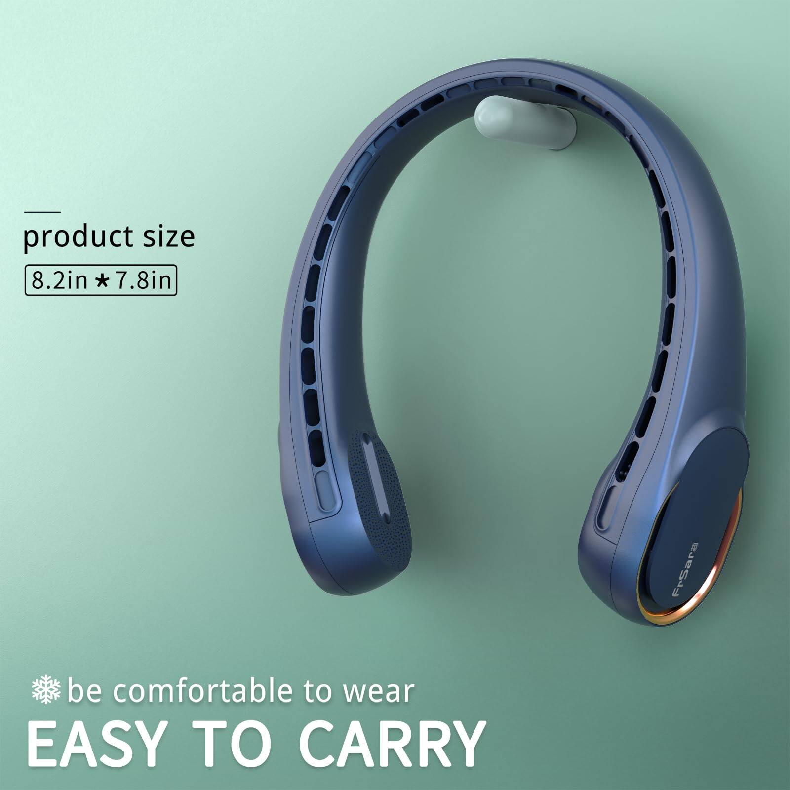 product size 8.2in * 7.8in  
FrSara  
be comfortable to wear  
EASY TO CARRY