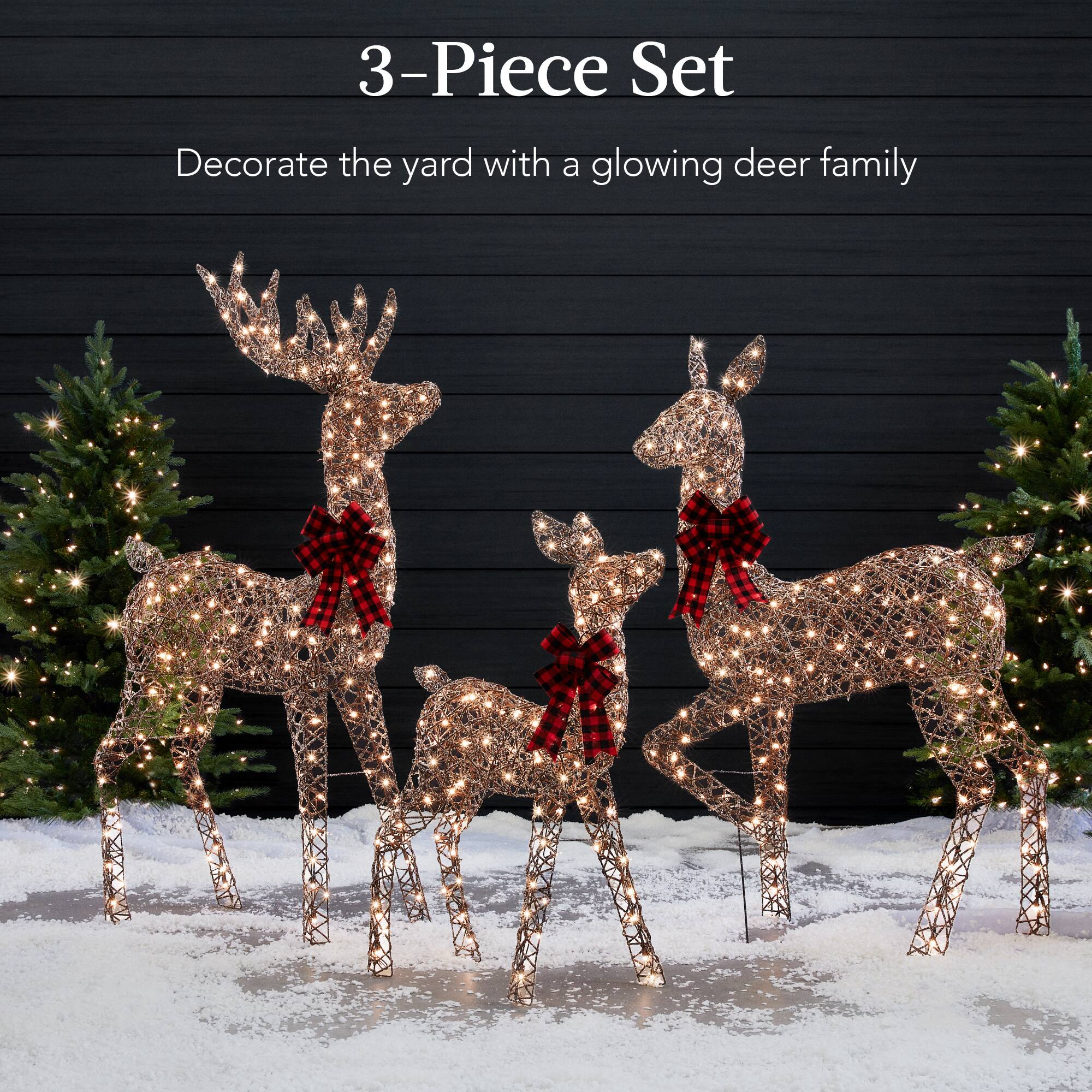 3-Piece Set

Decorate the yard with a glowing deer family