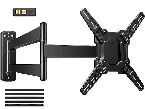 Front. Earthley Blooms - Long Arm Tv Wall Mount Tvs Up s Corner Bracket With 31 65 Extension Swivel Tilt Articulating Arms Full Motion - 31.6 inch long arm TV mount.