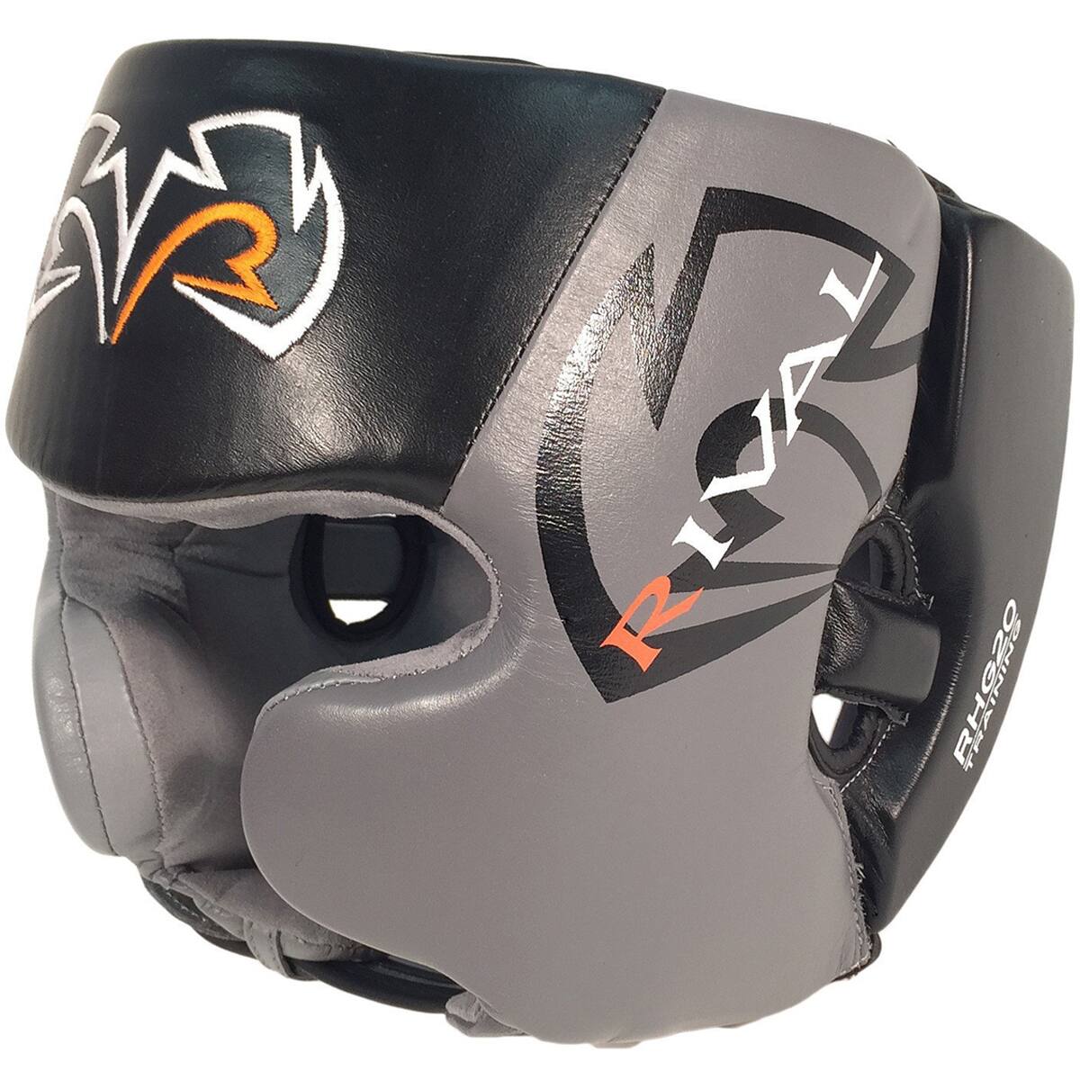 Alt View 1. RIVAL - Rival Boxing RHG20 Traditional Headgear - XL - Black/Gray - Black/Gray.