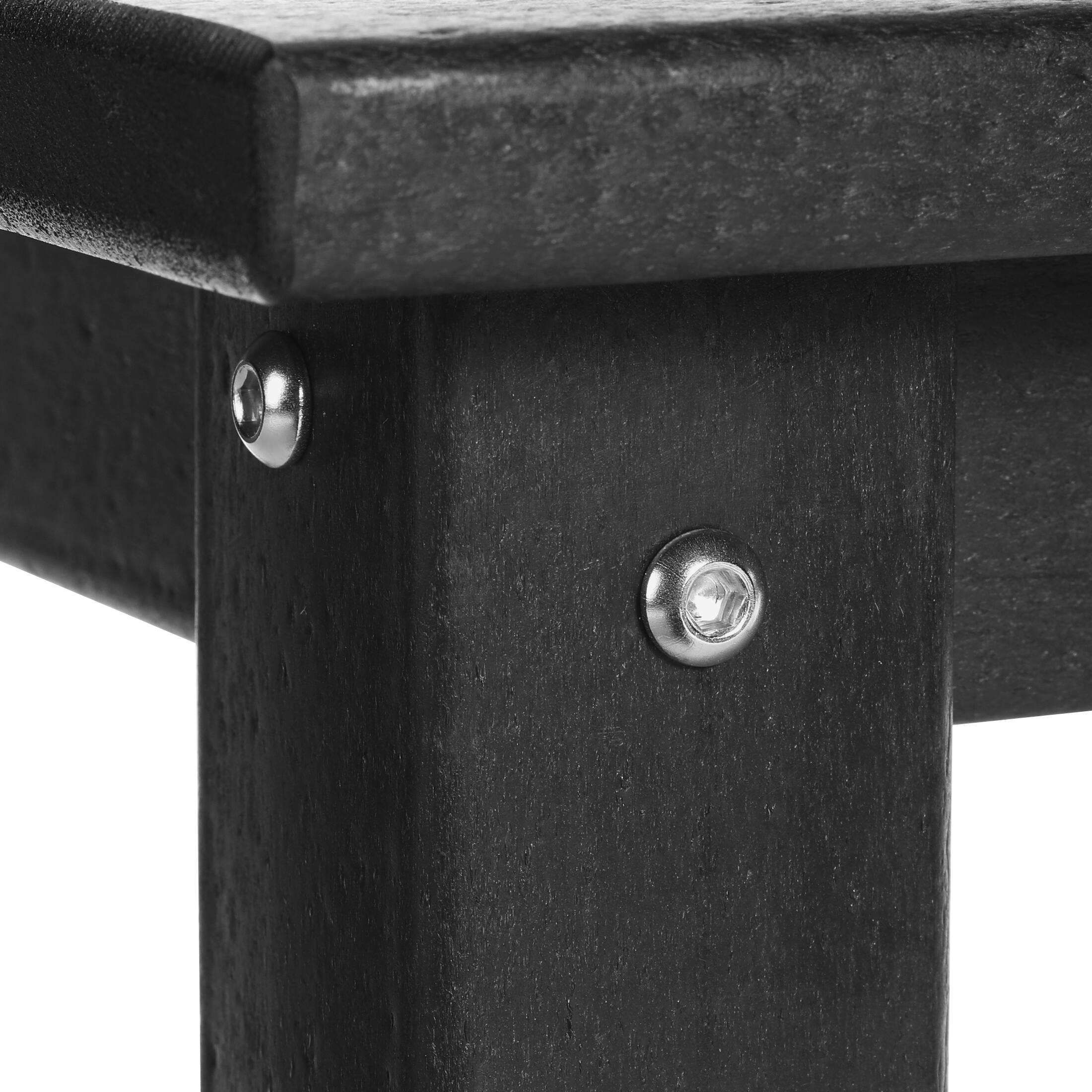 Alt View 6. WestinTrends - WestinTrends Malibu Kids Outdoor Patio Furniture HDPE 30" Wide Square Dining Table - Black.