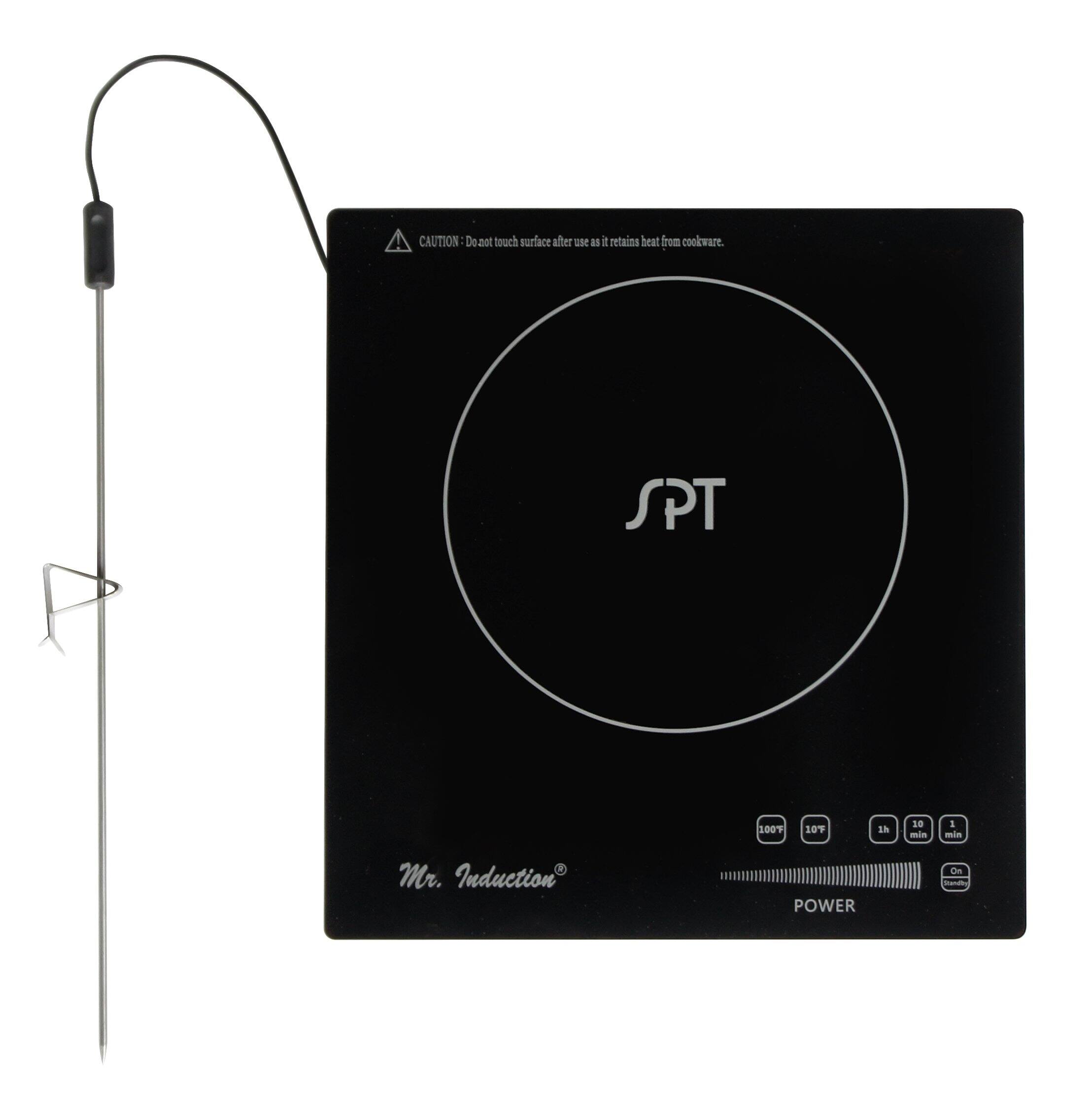 CAUTION: Do not touch surface after use as it retains heat from cookware.

SPT

Mr. Induction

POWER

100% 10°F 18 min 30 min 1 min

On