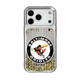 Keyscaper - MLB - Baltimore Orioles 1966-1969 Cooperstown Pinstripe iPhone Glitter Case - 13 - Multicolor