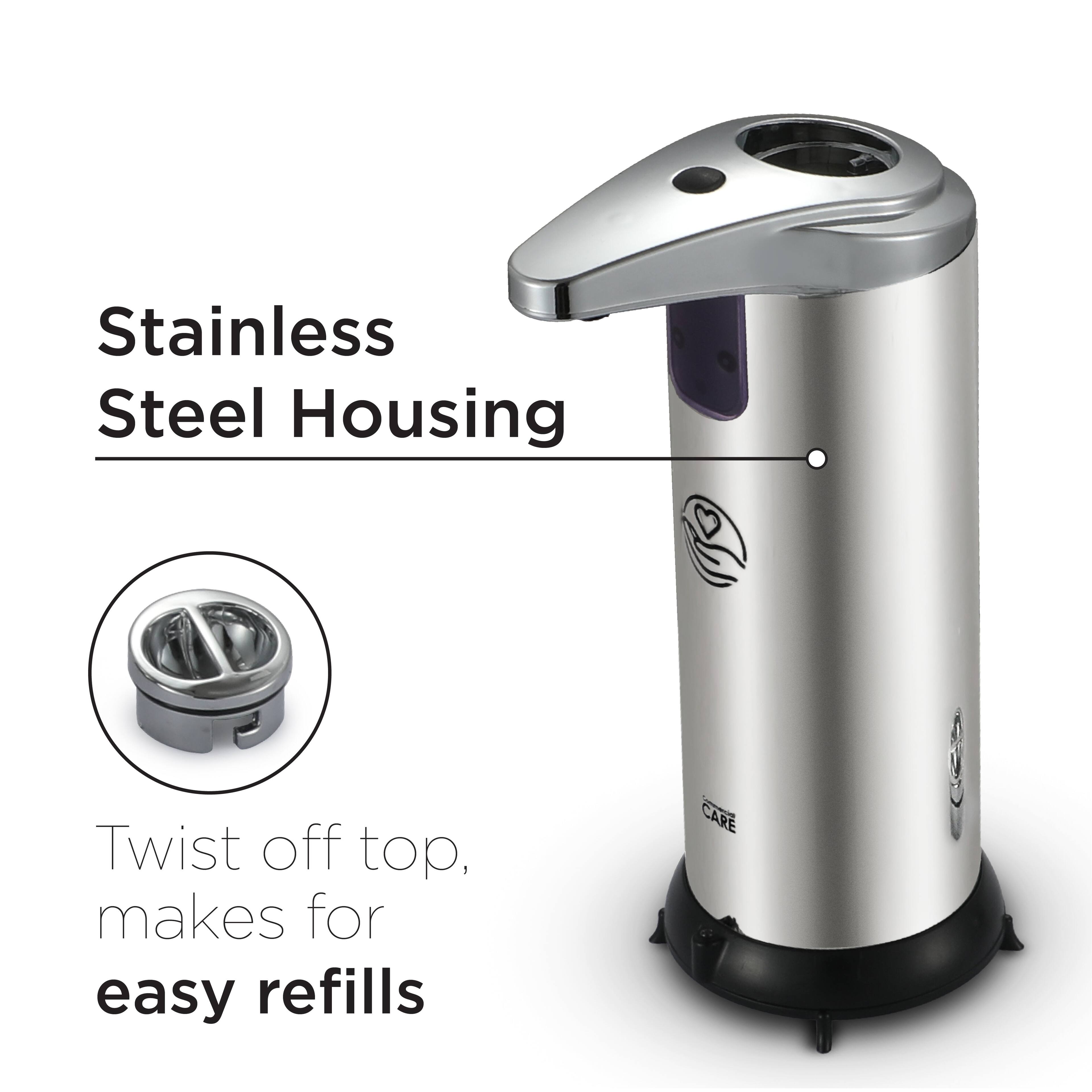 Stainless Steel Housing, Twist off top, makes for easy refills, CARE