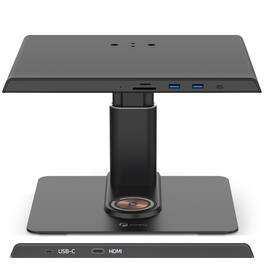 Purely - S502 Monitor Riser Docking Station with Wireless Charging - Black