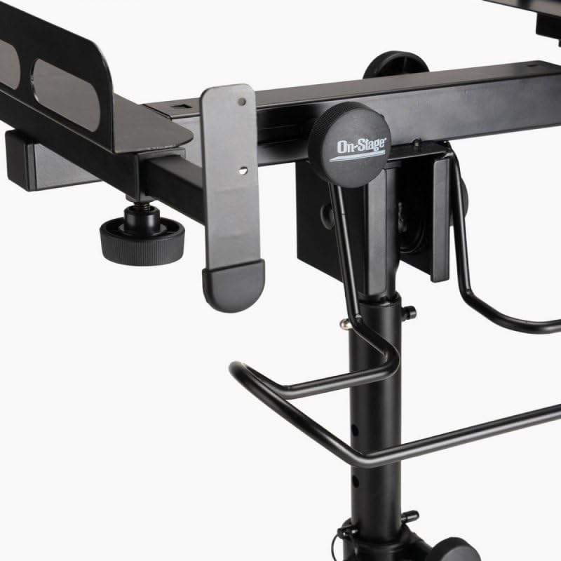Alt View 7. On Stage Stands - On-Stage MIX-400 V2 Mobile Mixer Stand: Rolling platform for mixers, laptops, controllers. Height adjustable (28"-38"), - Black.