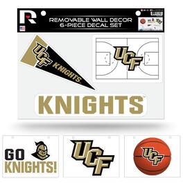 Rico Industries - University of Central Florida UCF Knights Set of 6 Removable Wall Decal Stickers - Multi