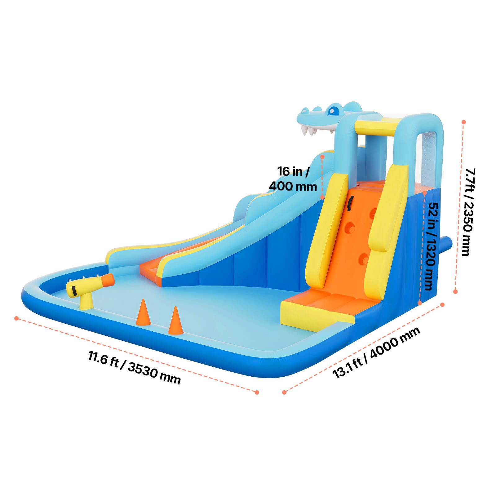 16 in / 400 mm  
52 in / 1320 mm  
7.7 ft / 2350 mm  
11.6 ft / 3530 mm  
13.1 ft / 4000 mm