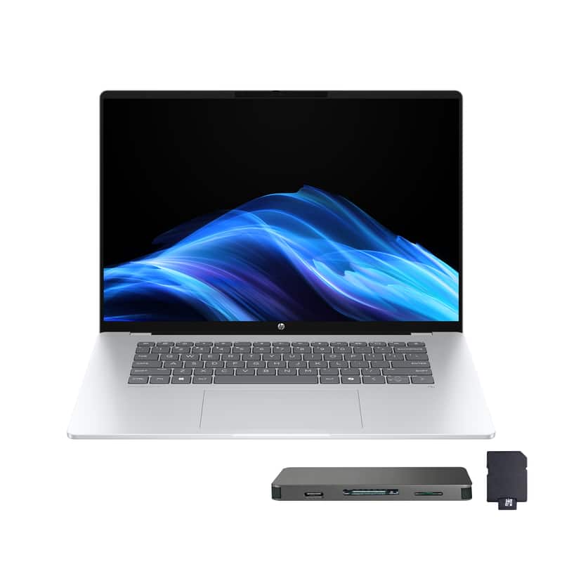 HP - OmniBook 5 16" 2K Touch Laptop,Snapdragon X Plus,32GB RAM,4TB SSD+1TB Dock Set,Copilot+ PC,Backlit KB,Win11Pro - Silver