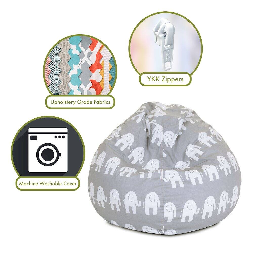 - Upholstery Grade Fabrics
- YKK Zippers
- Machine Washable Cover