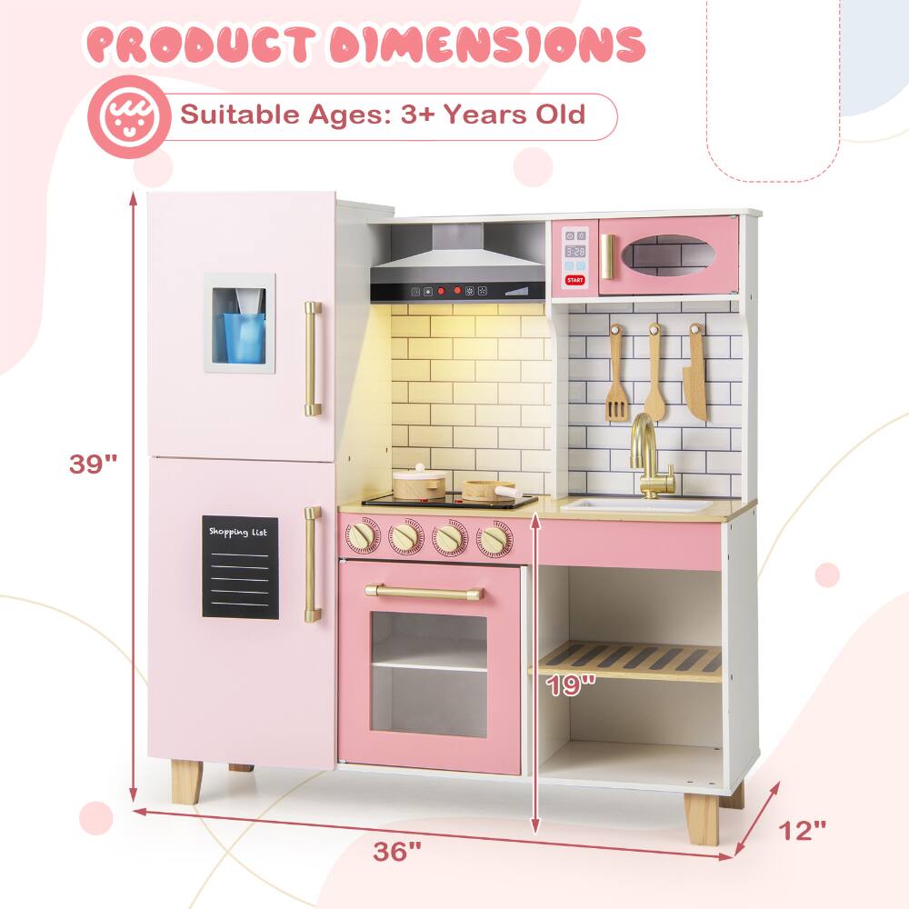 PRODUCT DIMENSIONS  
Suitable Ages: 3+ Years Old  

- Height: 39"  
- Width: 36"  
- Depth: 19"  
- Shelf Depth: 12"