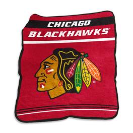 Logo Brands - Chicago Blackhawks 50" x 60" Gameday Raschel Throw Blanket - Multicolor