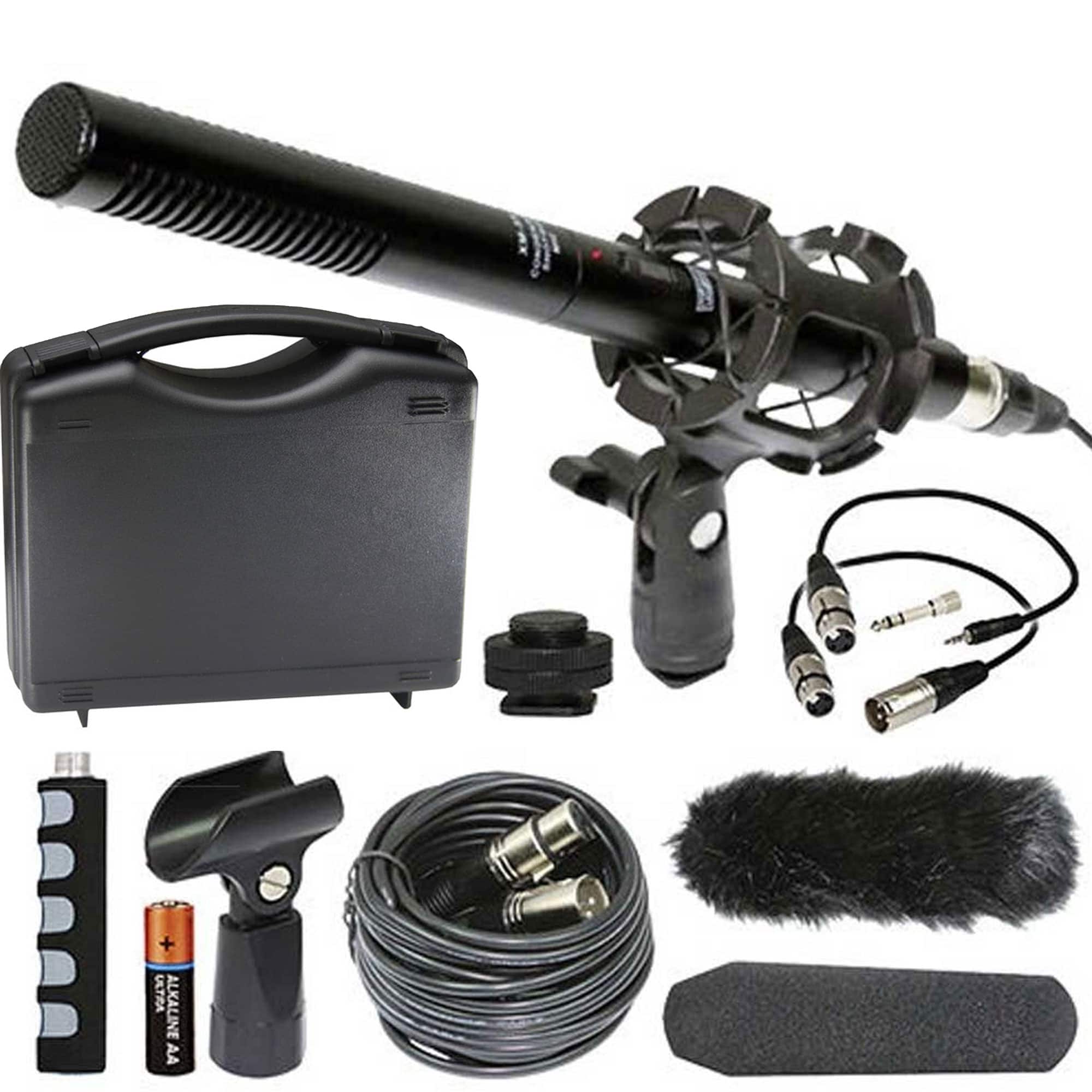 Vidpro - 1"Pr Shotgun Microphone Kit w/ Case and accessories - Black
