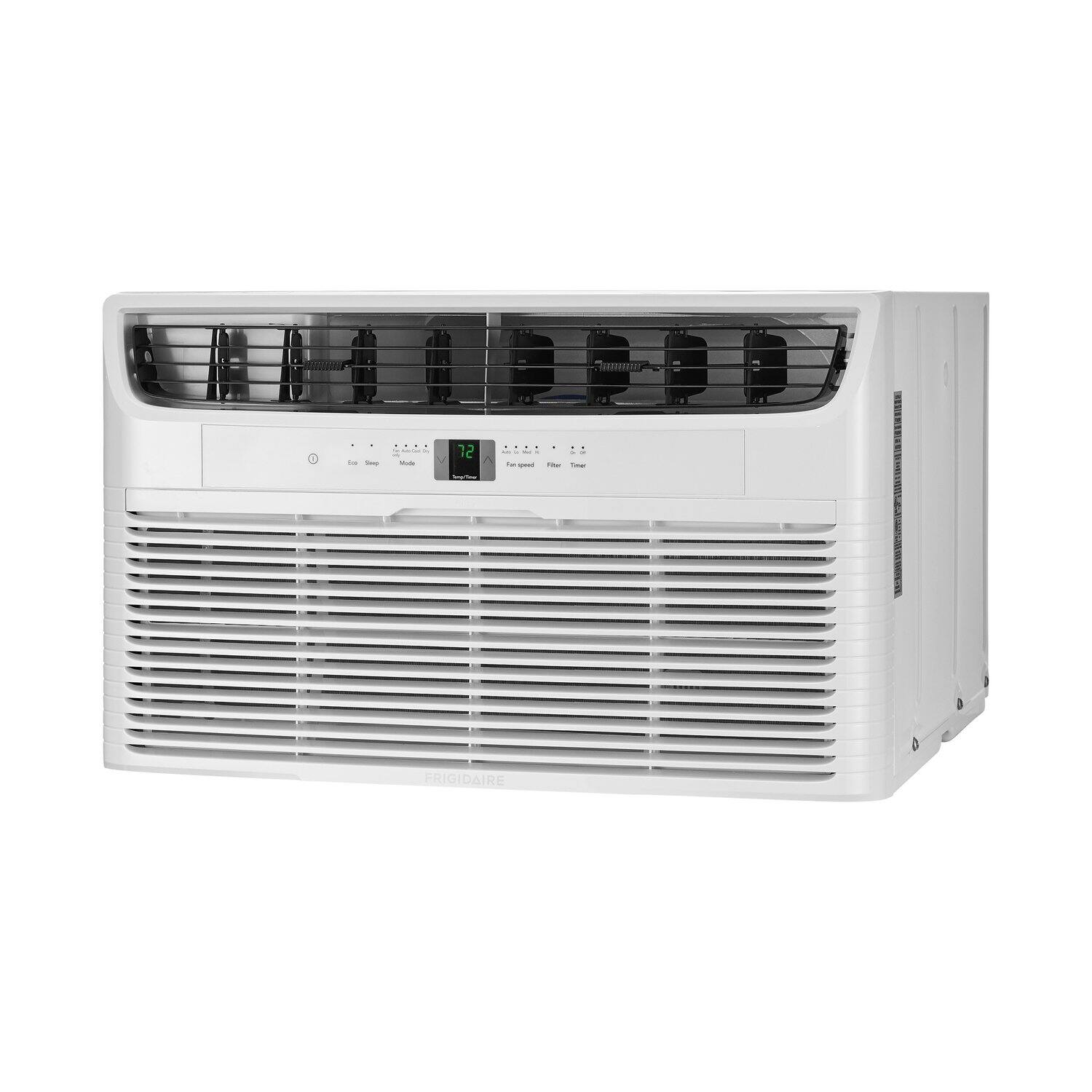 Back. Frigidaire - Frigidaire 230V 12,000 BTU 550 Sq. Ft. Wall Air Conditioner with 10,600 BTU Supplemental Heat - White.