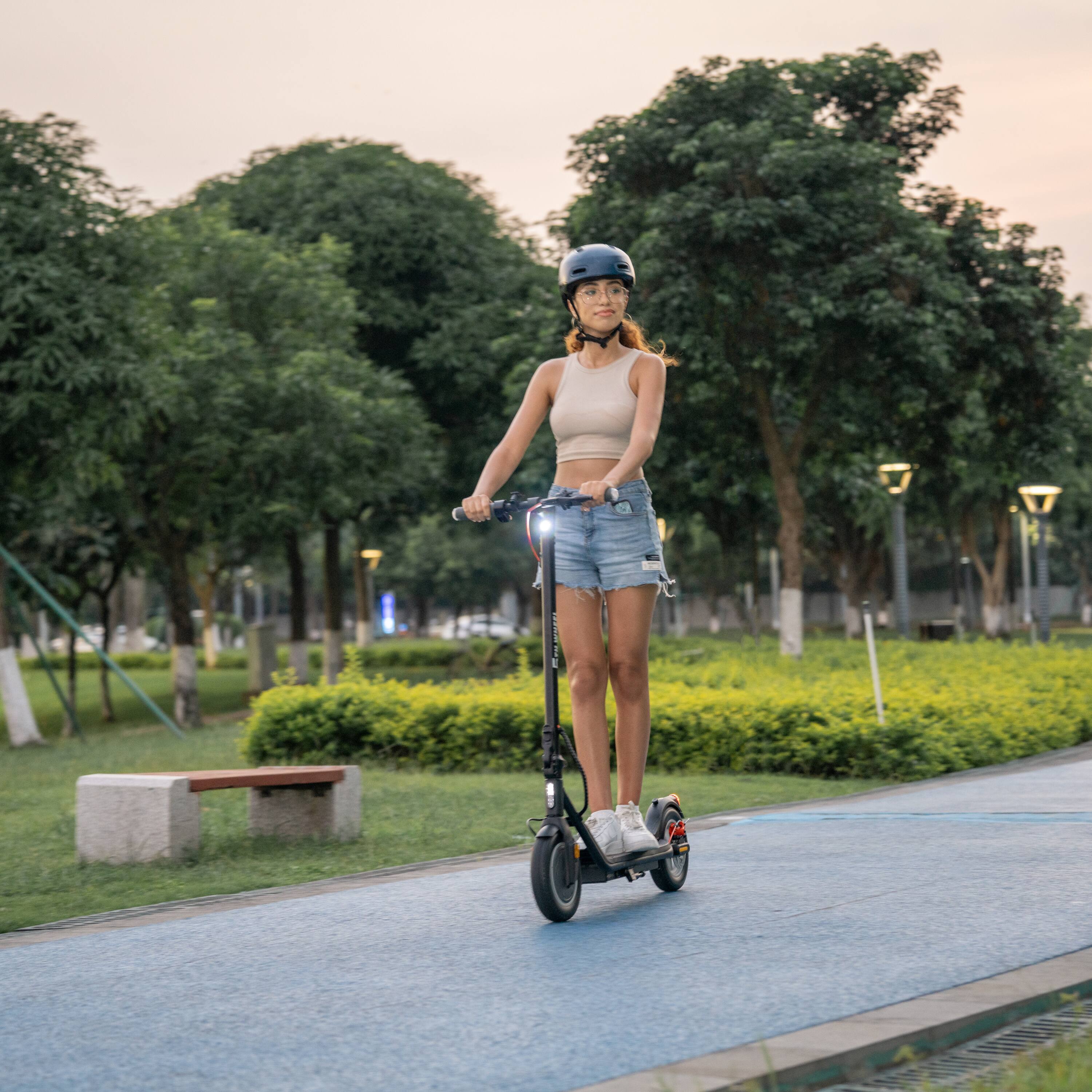 Alt View 10. 5th Wheel - V20PRO Foldable Electric Scooter w/ 12 mi Max Operating Range & 18 mph Max Speed - Black.