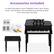 Accessories Included
A matching piano stool, foldable music rack, piano book, and stickers are included to promote proper form and easy learning.
REUSABLE A-B-C KEY STICKERS
PLAY By Color
My first music book