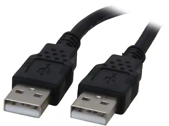 Front. Cables to Go - C2G 28105 USB Cable - USB 2.0 A Male to A Male Cable, Black (3.3 Feet, 1 Meter).