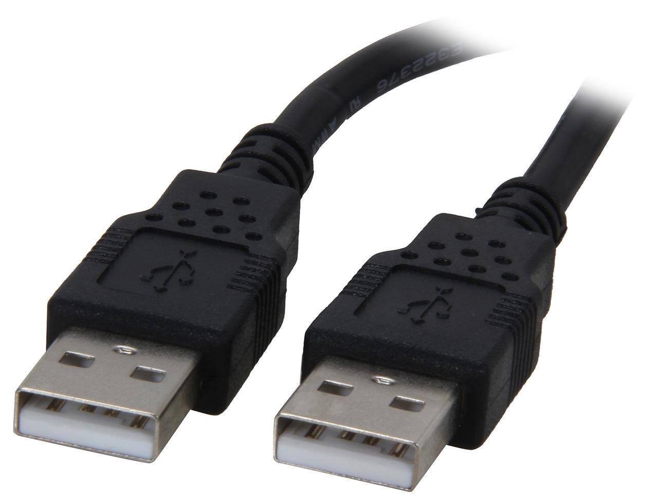 Front. Cables to Go - C2G 28105 USB Cable - USB 2.0 A Male to A Male Cable, Black (3.3 Feet, 1 Meter).
