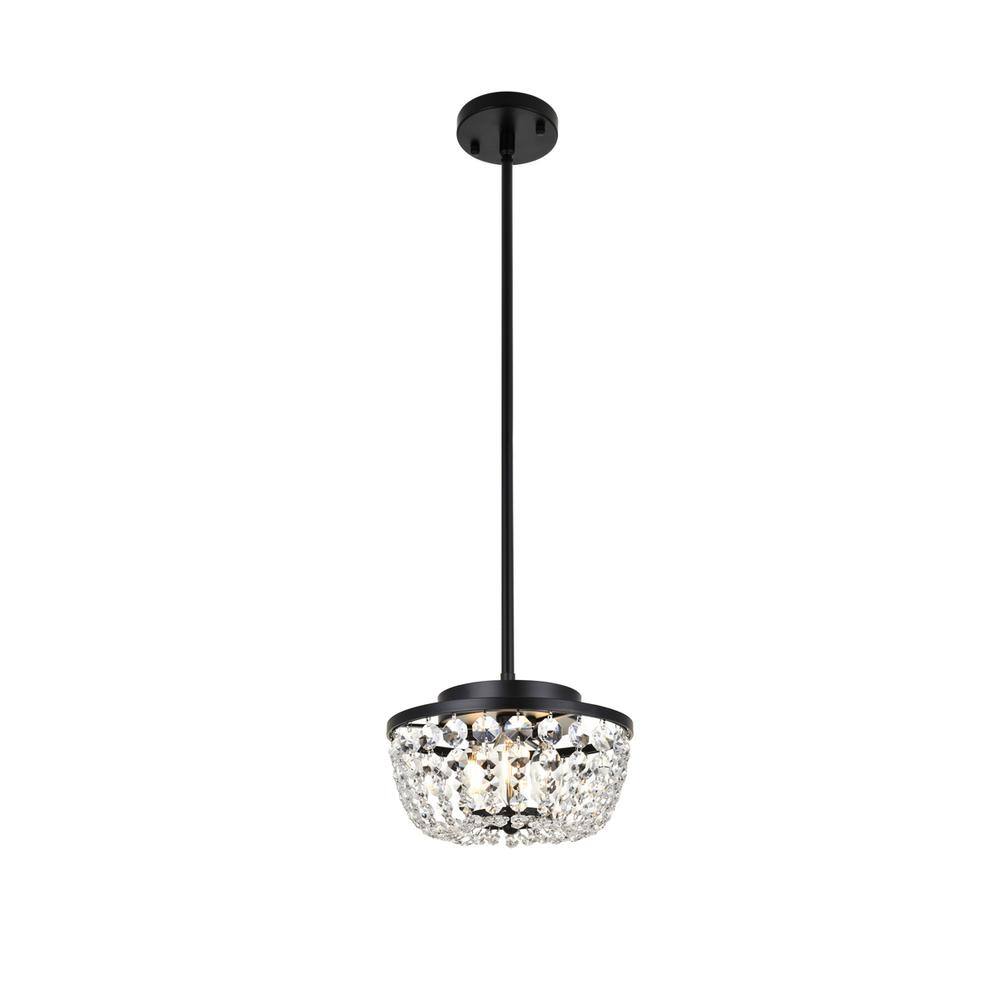 Alt View 5. Elegant Lighting - Gianna 10 inch pendant in black - Black.