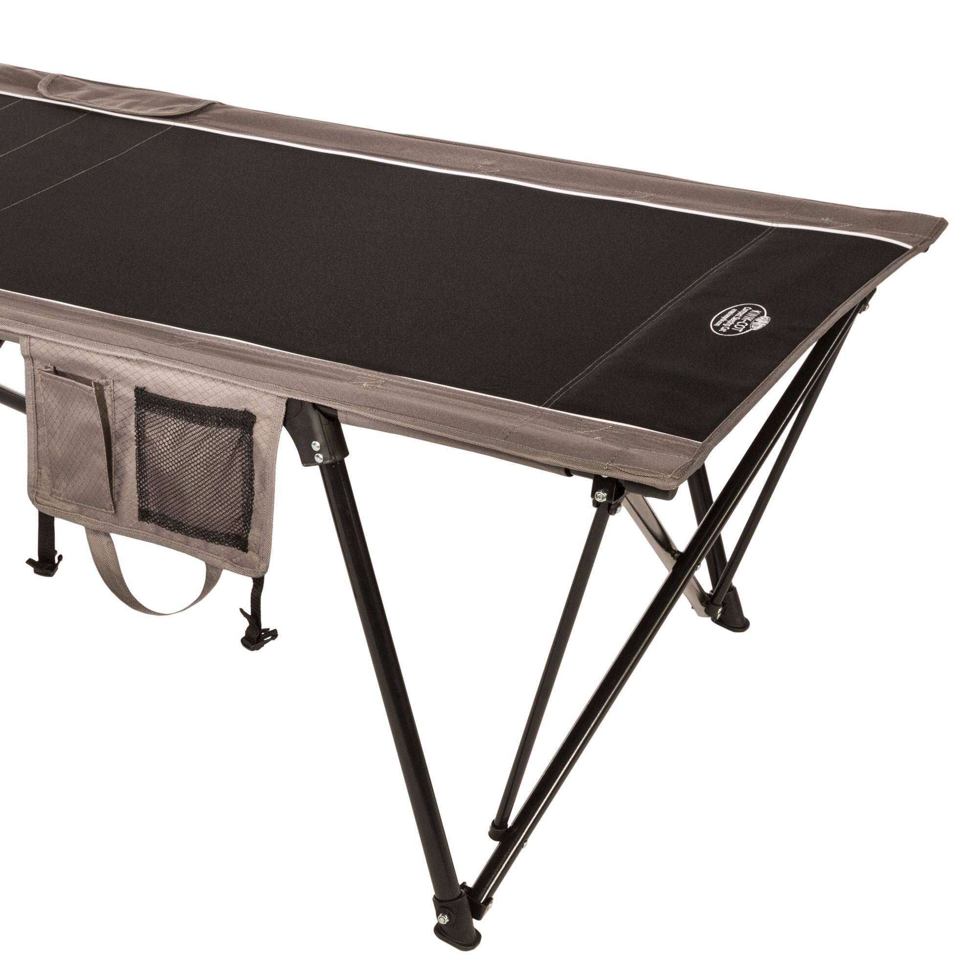 Alt View 2. Kamp-Rite - Kamp-Rite Oversized Kwik Cot Quick Setup 1 Person Sleeping Bed with Carry Bag - Black/Gray.