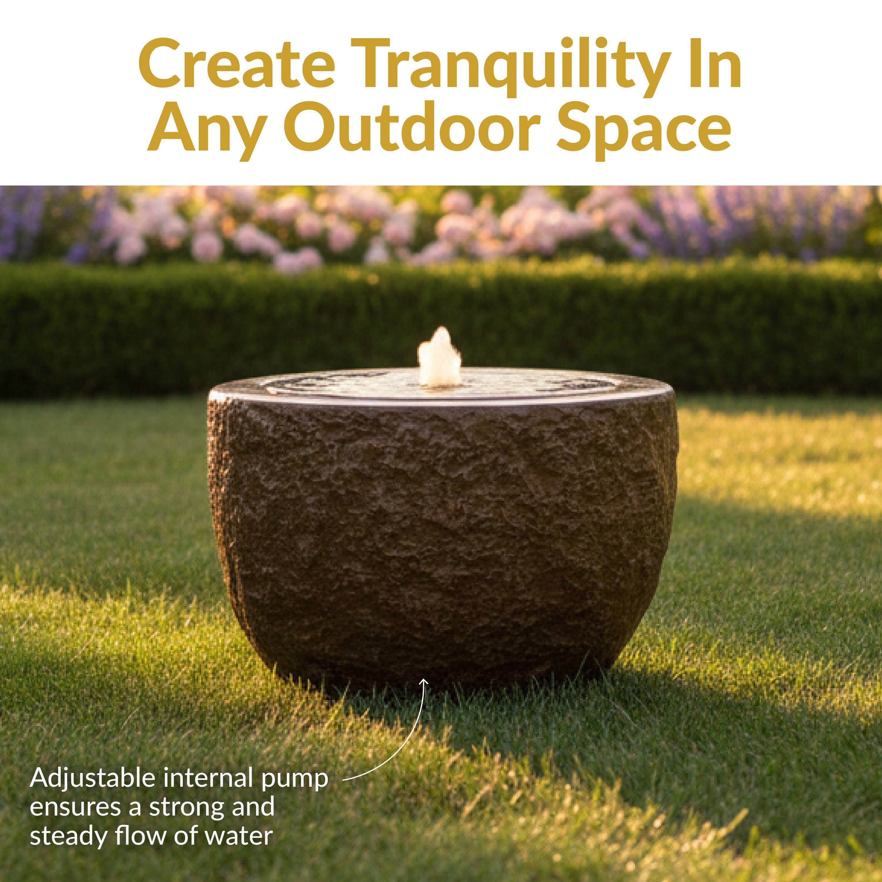 Create Tranquility In Any Outdoor Space

Adjustable internal pump ensures a strong and steady flow of water