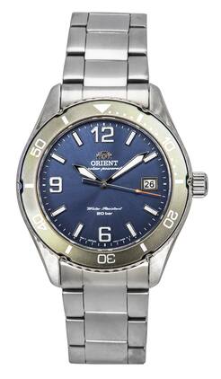 Orient - Mako III Stainless Steel Dial Solar Diver's RA-WJ0002L 200M Men's Watch - Blue