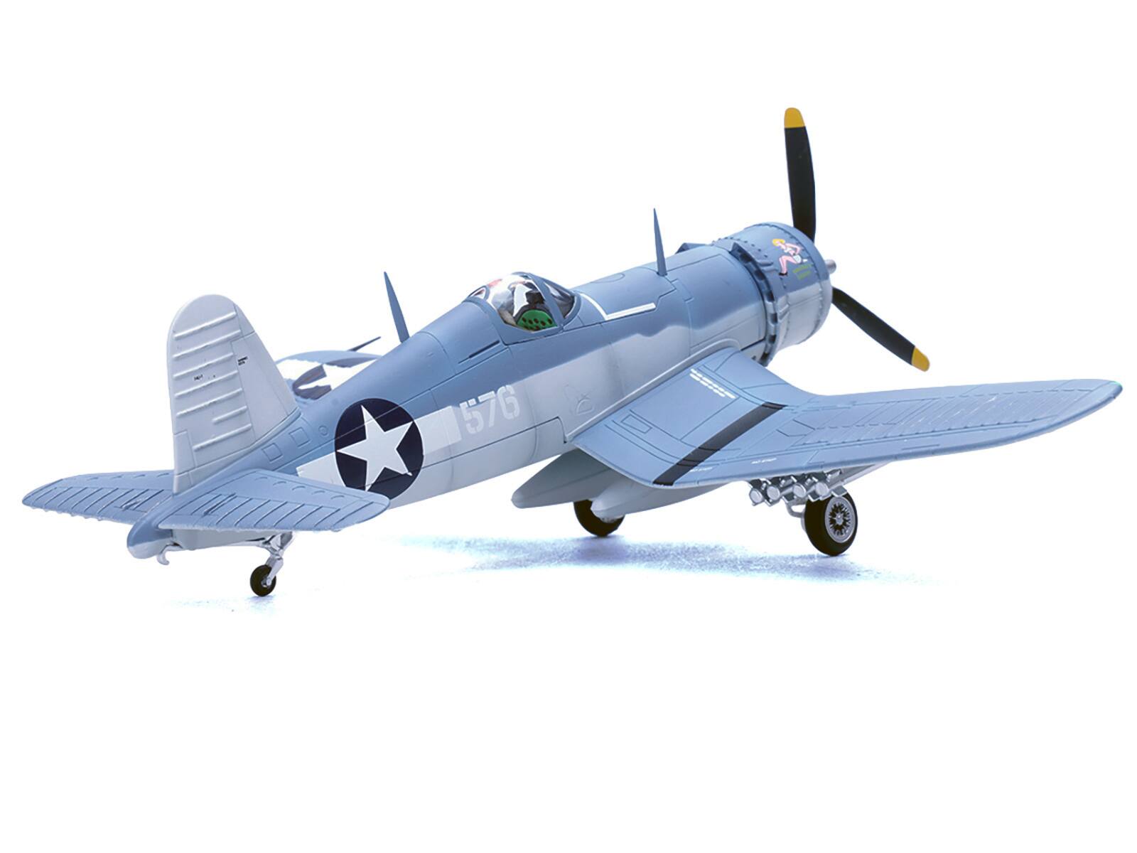 Alt View 2. Legion - Vought F4U-1A Corsair Fighter Aircraft "Vella Lavella, Solomon Islands" (1943) US Marine Corps 1/72 Diecast Model Legion.